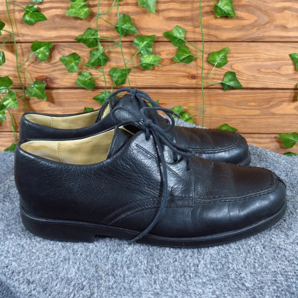 Bostonian Strada Mens Oxford Size 9.5 M Dress Work Shoes Black Leather 23241